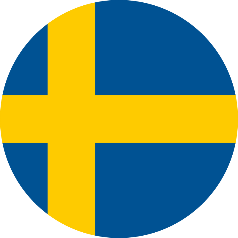 Round Swedish Flag of Sweden