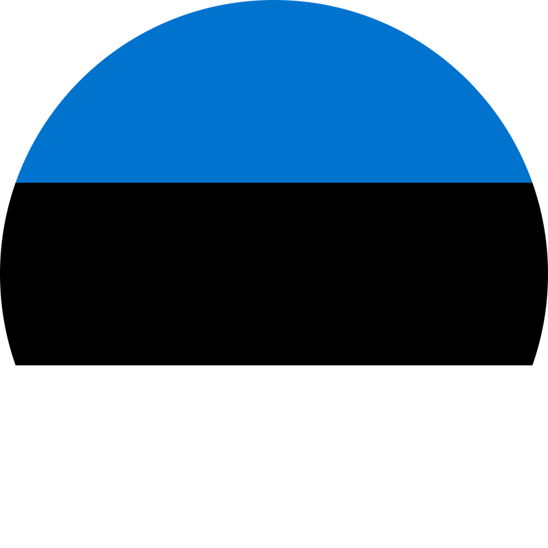 Round Estonian Flag of Estonia